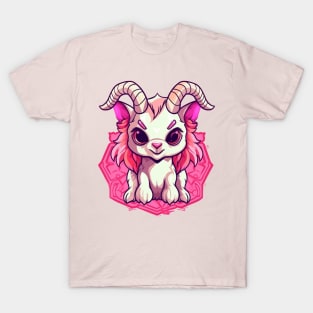 Pink Craft Cult Cute Baphomet Satanic T-Shirt